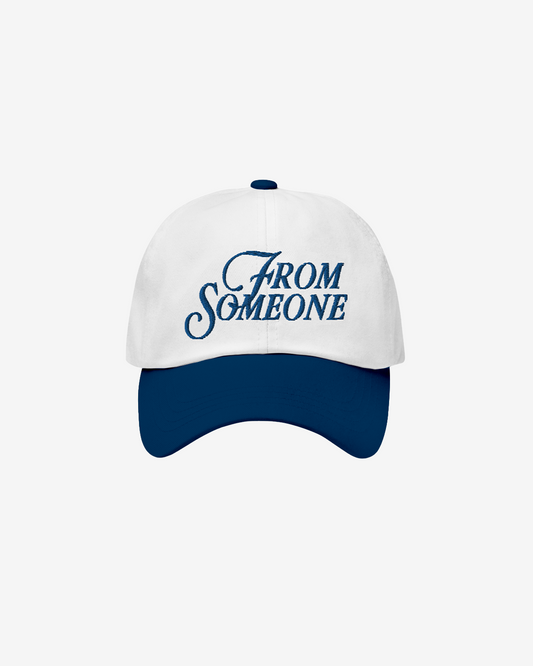 From Someone Royal Blue Trucker Hat